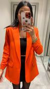 KOLU BÜZGÜ DETAYLI BLAZER ORANGE