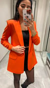 KOLU BÜZGÜ DETAYLI BLAZER ORANGE