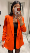 KOLU BÜZGÜ DETAYLI BLAZER ORANGE