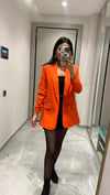 KOLU BÜZGÜ DETAYLI BLAZER ORANGE