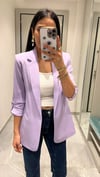 KOLU PATLI DÜĞME DETAYLI BLAZER LİLA