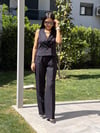 KRUVAZE YAKA YELEK PANTOLON TAKIM SİYAH