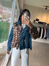 Leopar Desenli Jean Ceket