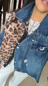 Leopar Desenli Jean Ceket