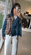 Leopar Desenli Jean Ceket