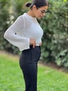 LİKRALI FİLETOLU PANTOLON SİYAH