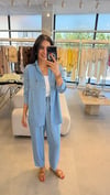 Marka Logolu , Mavi , Tencel Jean Takım