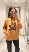Marka Model Aplikeli Sweat Kahve 