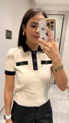 MARKA MODEL KISA KOLLU CEBİ  PATLI KAZAK  BEJ