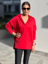 Modal Kapüşonlu Sweat Kırmızı