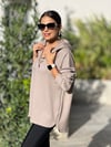 Modal Kapüşonlu Sweat Vizon