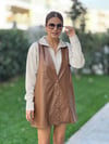 MODAL KUMAŞ FERMUAR YAKA SWEAT BEJ 