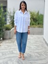 Orijinal Model Cebi İşlemeli Poplin Gömlek