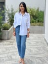 Orijinal Model Cebi İşlemeli Poplin Gömlek