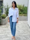 Orijinal Model Cebi İşlemeli Poplin Gömlek