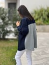 Örme Detaylı Denim Gömlek