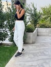 Paça Lastikli Eşofman Altı Beyaz
