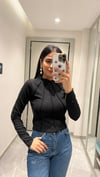 PARÇALI ZARA MODEL BLUZ SİYAH