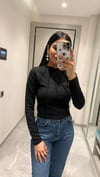 PARÇALI ZARA MODEL BLUZ SİYAH