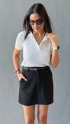 POLO YAKA AJURLU TRİKO BEYAZ