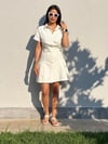 Polo Yaka Elbise Krem