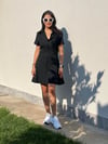 Polo Yaka Elbise Siyah