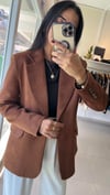 PREMİUM ASTARLI SÜET BLAZER KAHVE 