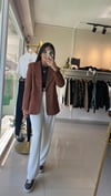 PREMİUM ASTARLI SÜET BLAZER KAHVE 
