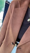 PREMİUM ASTARLI SÜET BLAZER KAHVE 
