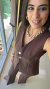 PREMİUM YELEK PANTOLON TAKIM ACI KAHVE 16934