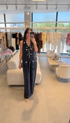 Pul Aksesuarlı , Premium Yelek & Pantolon Lacivert Takım