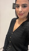 SAÇ ÖRGÜ DÜĞMELİ TRİKO HIRKA SİYAH
