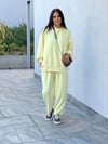 Şalvar Pantolonlu, Modal, Dökümlü İkili Takım - Sarı 10179
