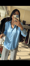 SATEN GÖMLEK BEBE MAVİ G1001