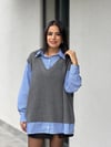 Süveter Garnili Marka Model Gömlek 