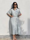 TENCEL KUMAŞ GÖMLEK  ELBİSE MİNT 