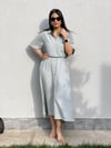 TENCEL KUMAŞ GÖMLEK  ELBİSE MİNT 