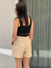 Toka detaylı crop siyah