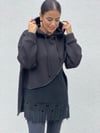 Triko Garnili Sweat SİYAH