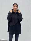 Triko Garnili Sweat SİYAH