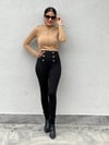 YARIM BOĞAZ CAMEL FİTİLLİ KAZAK 