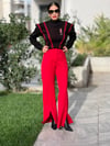 YIRTMAÇLI PANTOLON KIRMIZI