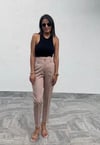 Yüksek Bel Geniş Kemerli Pantolon Camel