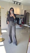 Yüksek Bel Geniş Paça Jean (Wide Leg) Kahve