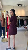 YUMUŞAK MİNİ ELBİSE BORDO 90810