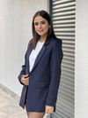 YÜN EFEKT BLAZER CEKET LACİVERT