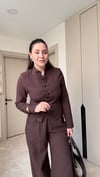 % 100 Keten Şalvar Pantalon Ceket Takım