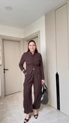 % 100 Keten Şalvar Pantalon Ceket Takım