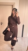 % 100 Keten Şalvar Pantalon Ceket Takım