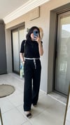 BELİ BACIKLI PALAZZO PANTALON